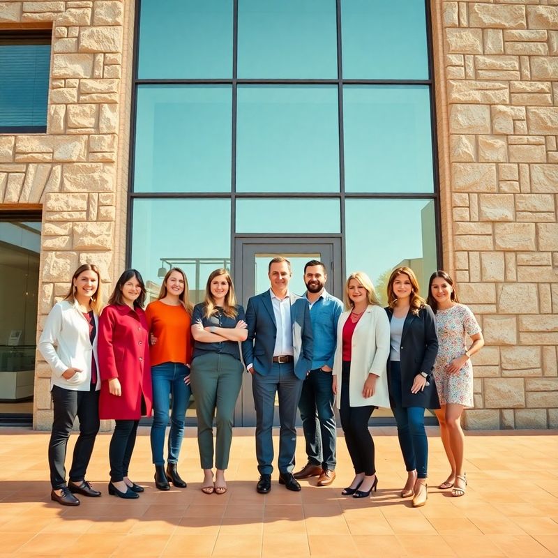 Society & Co team of seven outside their Bilbao office